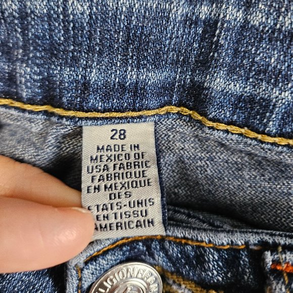 True Religion Women's Blue Slim Straight Jeans Size 28 - Picture 7 of 10